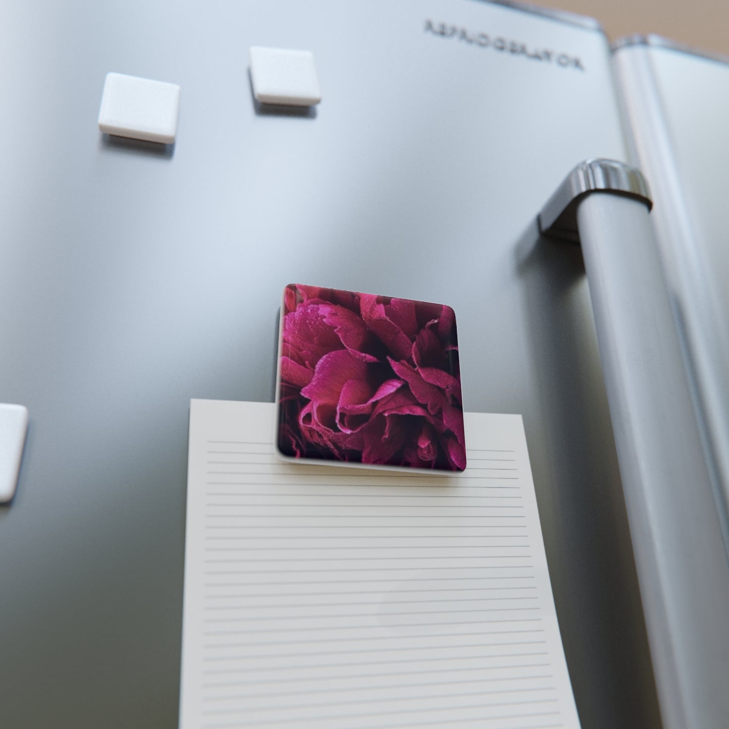  Magenta Floral Floral Square Magnet – Floral Square Magnets


