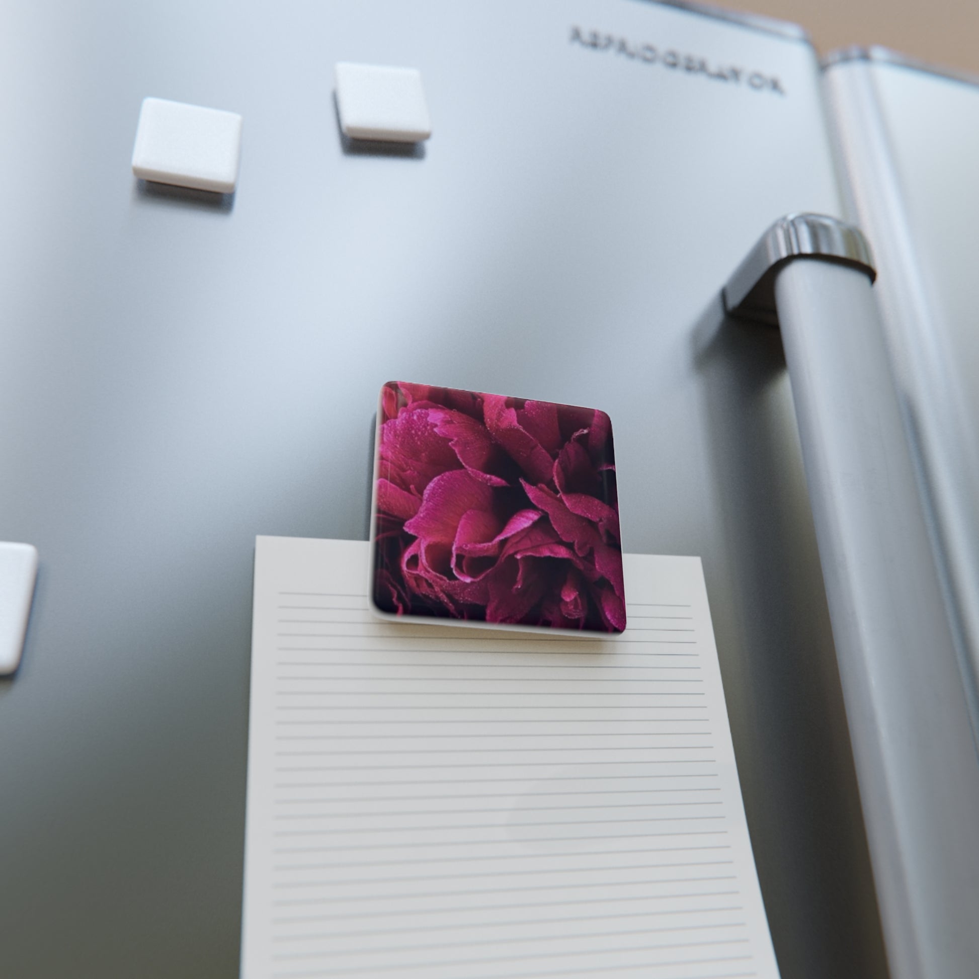  Magenta Floral Floral Square Magnet – Floral Square Magnets

