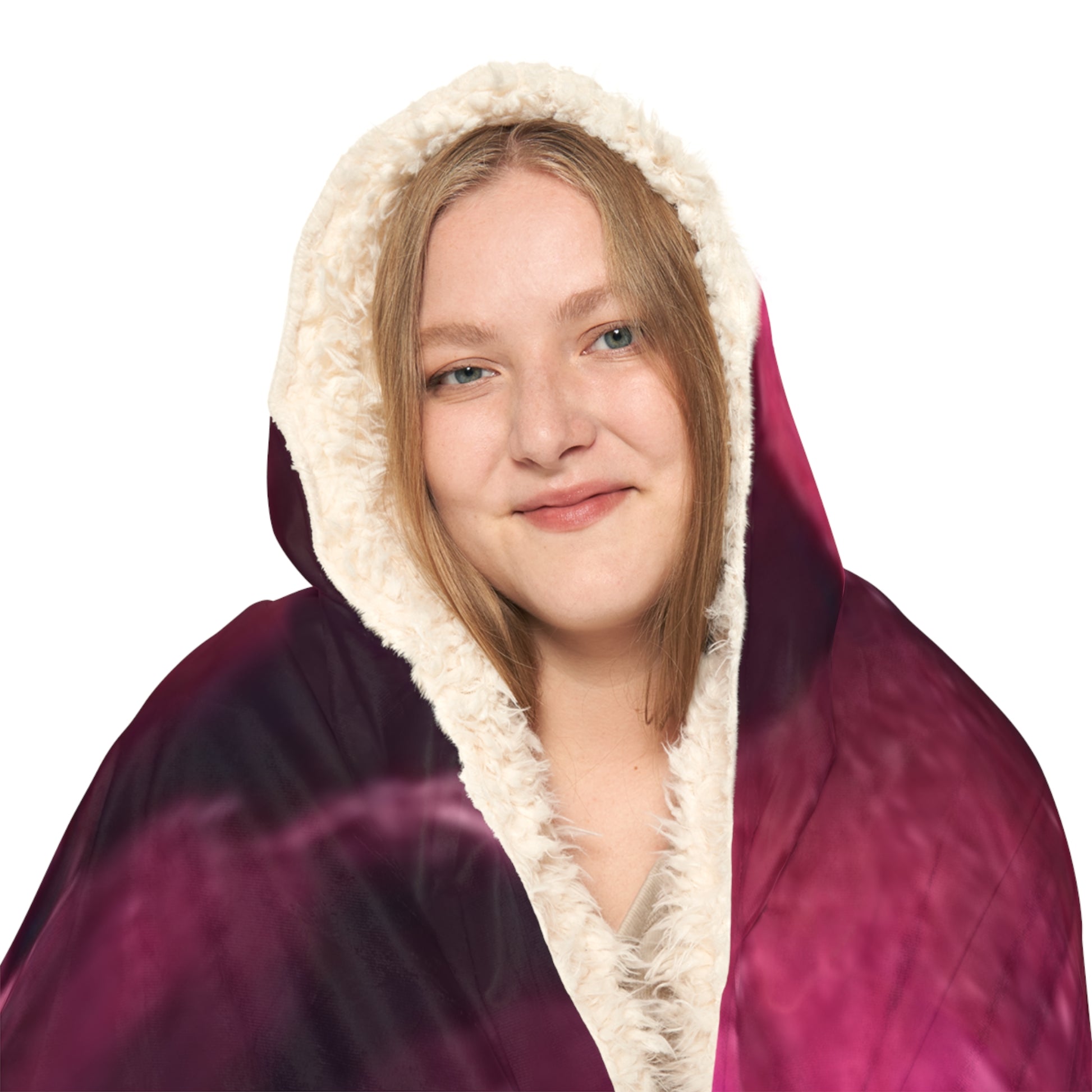 Magenta Floral Hooded Blanket – Bold, Beautiful & Cozy