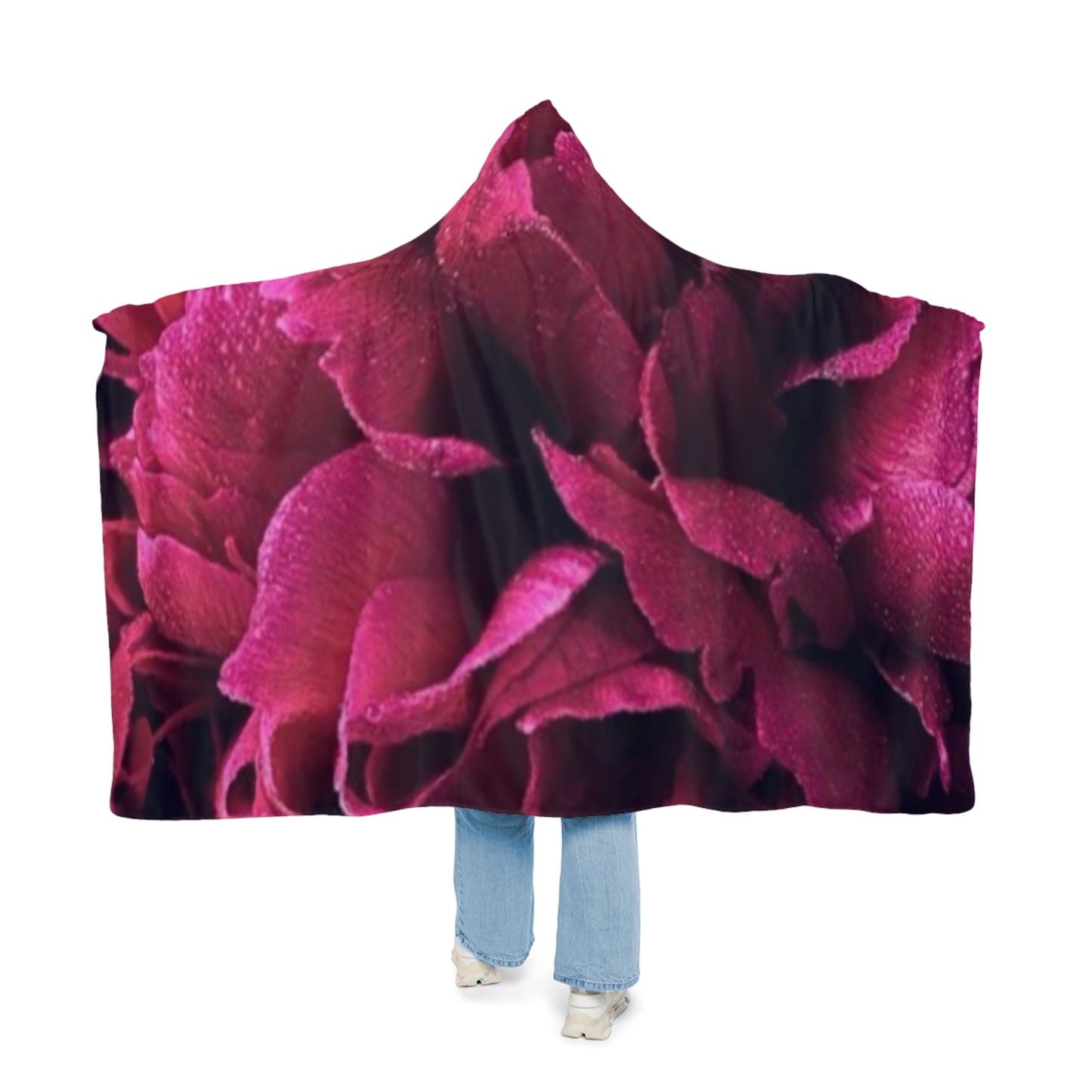 Magenta Floral Hooded Blanket – Bold, Beautiful & Cozy