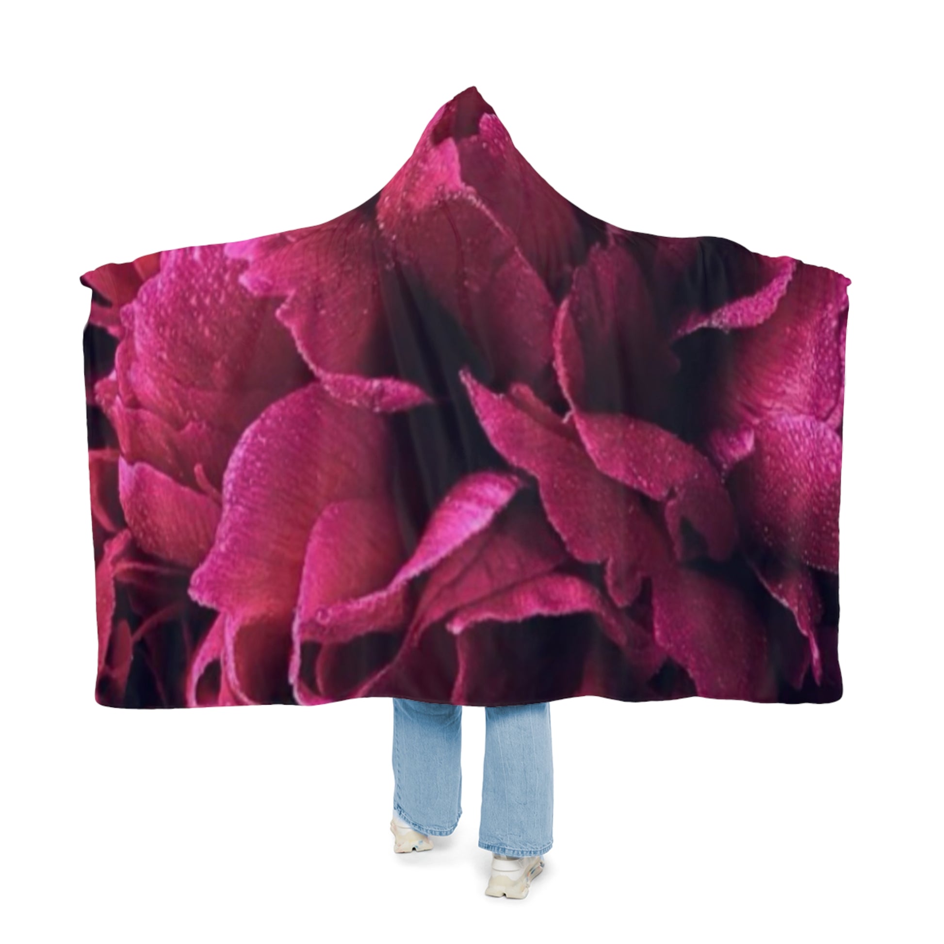 Magenta Floral Hooded Blanket – Bold, Beautiful & Cozy