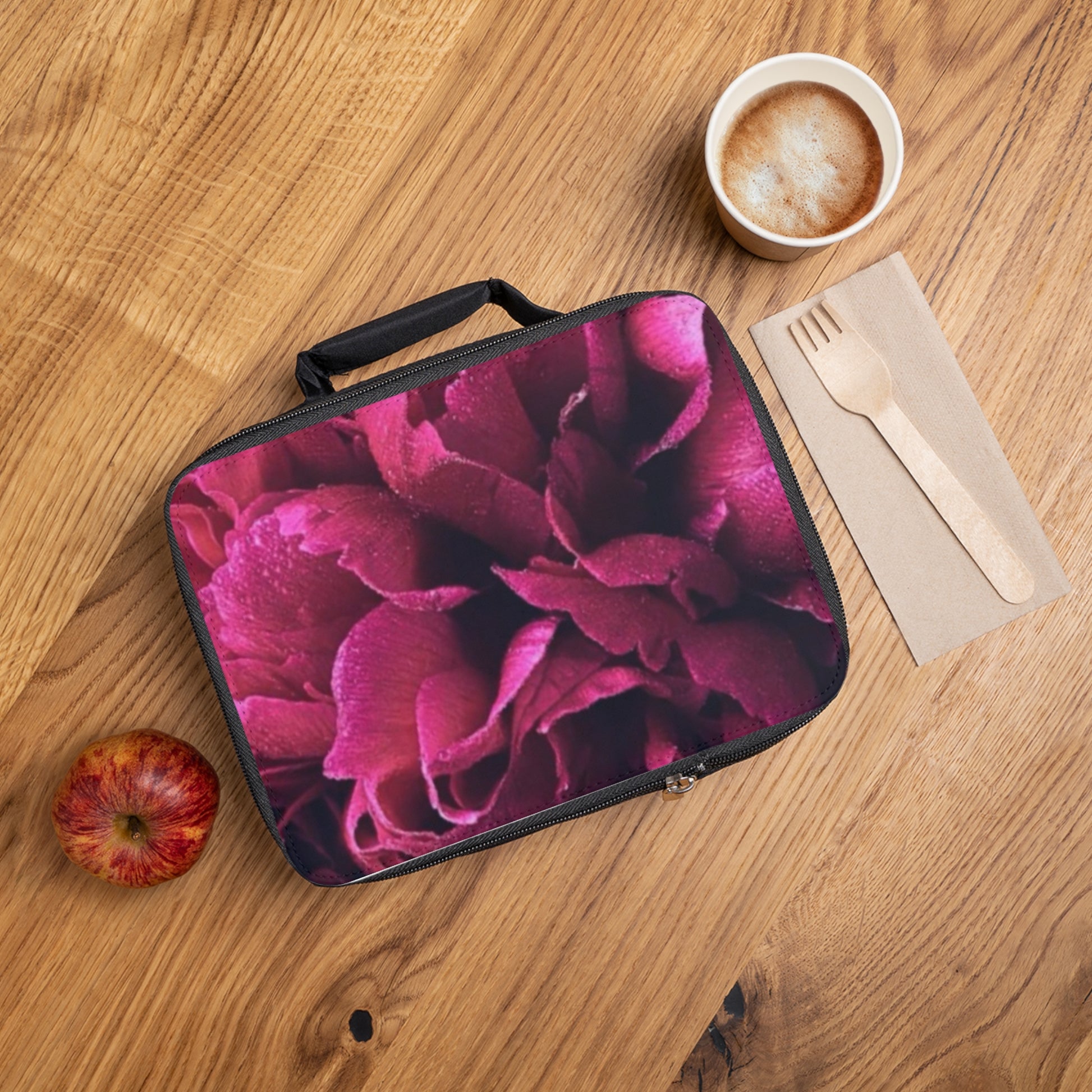 Magenta Floral Lunch Bag – Bold & Beautiful