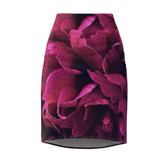 Magenta Floral Pencil Skirt – Bold & Beautiful