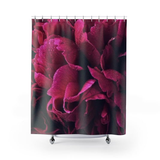 Magenta Floral Shower Curtain – Bright & Bold Bathroom Decor
