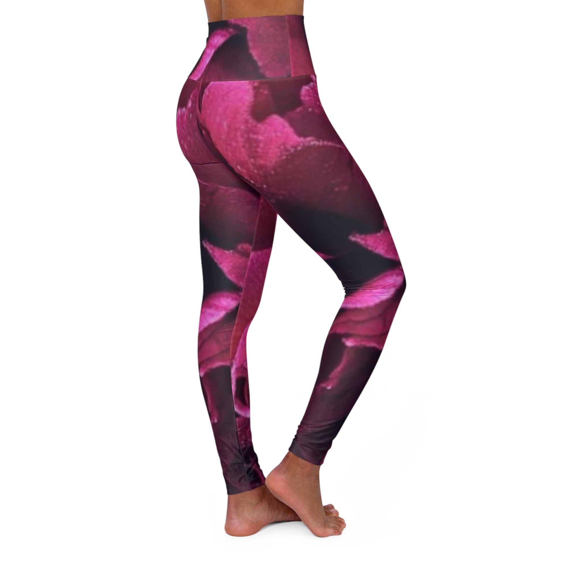 Magenta Floral Skinny Fit Legging for Gym