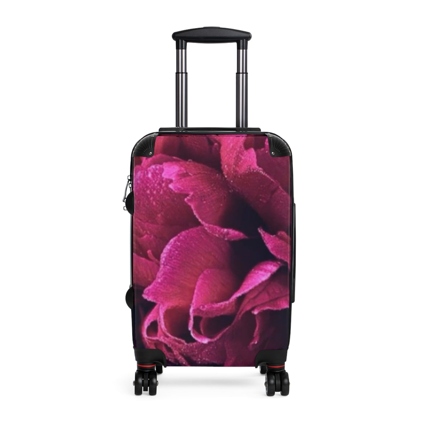 Magenta Floral Suitcase for Travelers – Vibrant & Tough