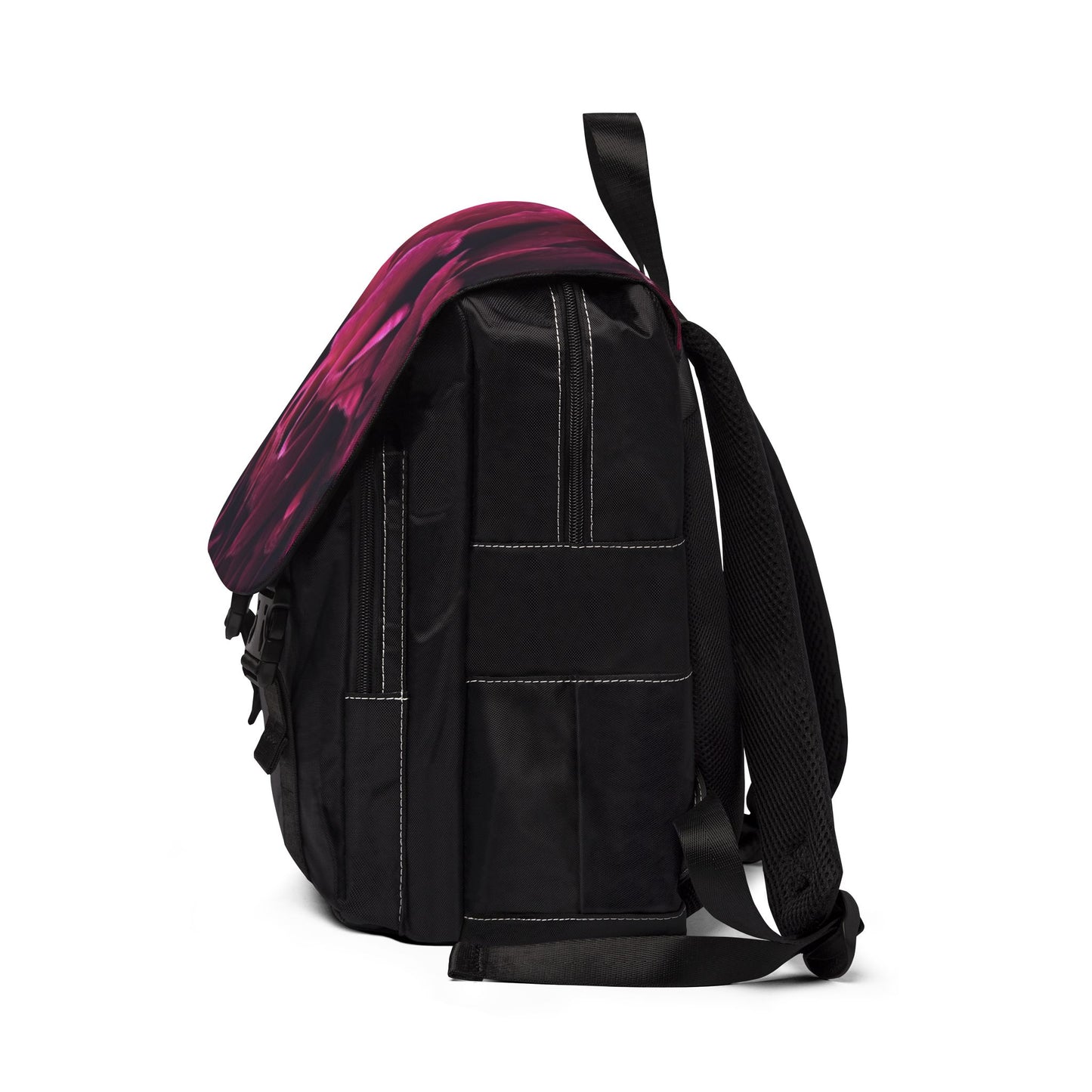 Magenta Floral Unisex Flap Backpack – Bold & Beautiful