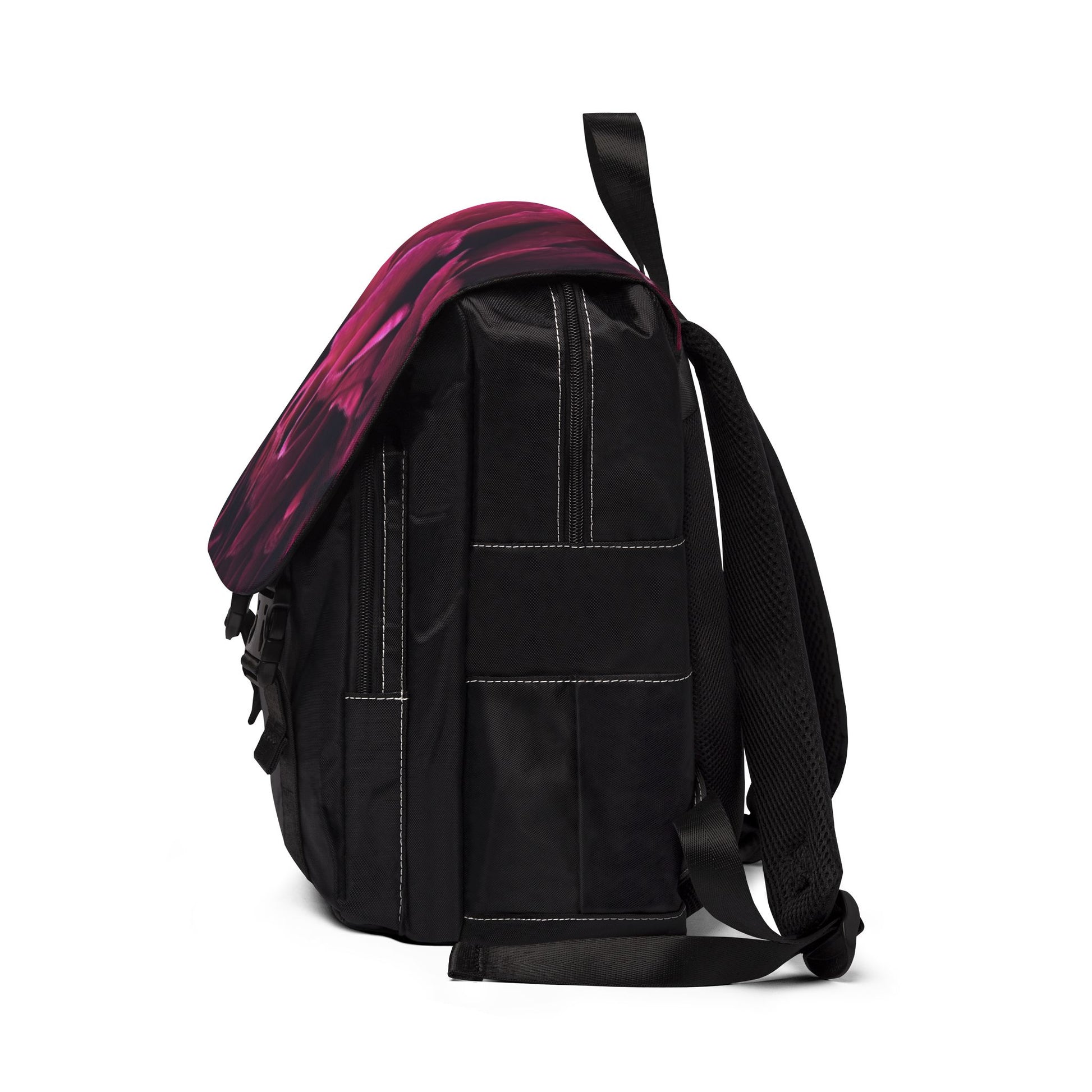 Magenta Floral Unisex Flap Backpack – Bold & Beautiful
