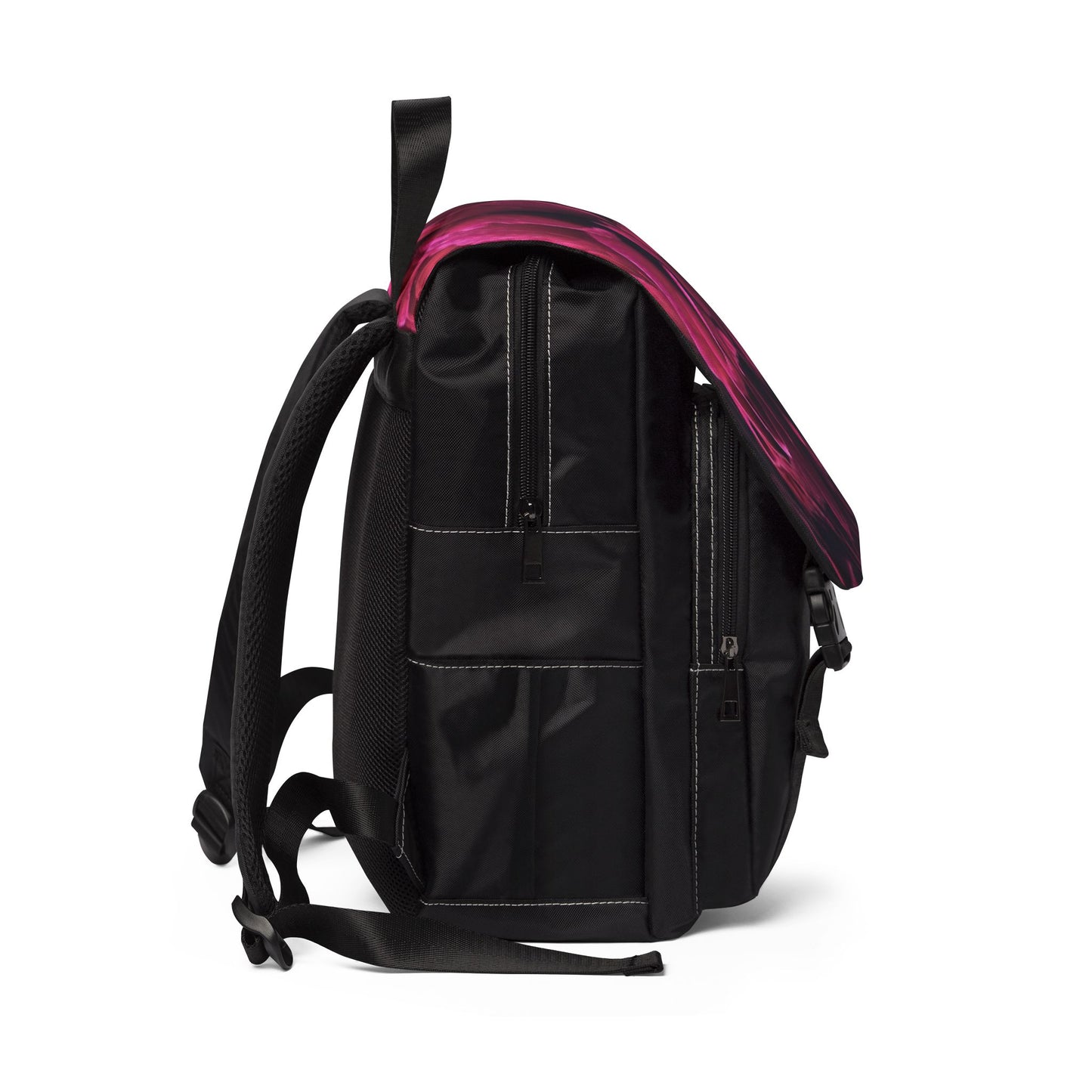 Magenta Floral Unisex Flap Backpack – Bold & Beautiful