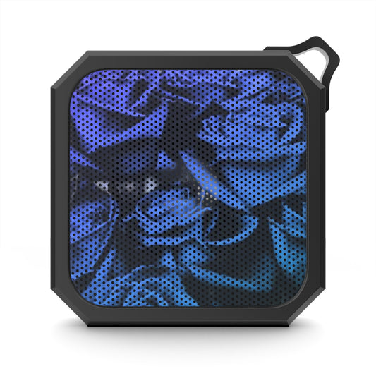 Outdoor Bluetooth Speaker – Blue Roses Print, Compact & Water-Resistant