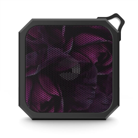 Outdoor Bluetooth Speaker – Dark Purple Floral Print, Compact & Water-Resistant