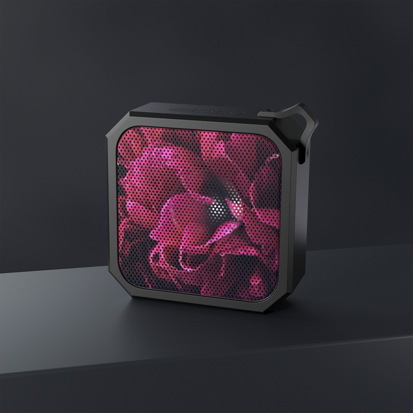 Outdoor Bluetooth Speaker – Magenta Floral Design, Waterproof & Bluetooth 5.0