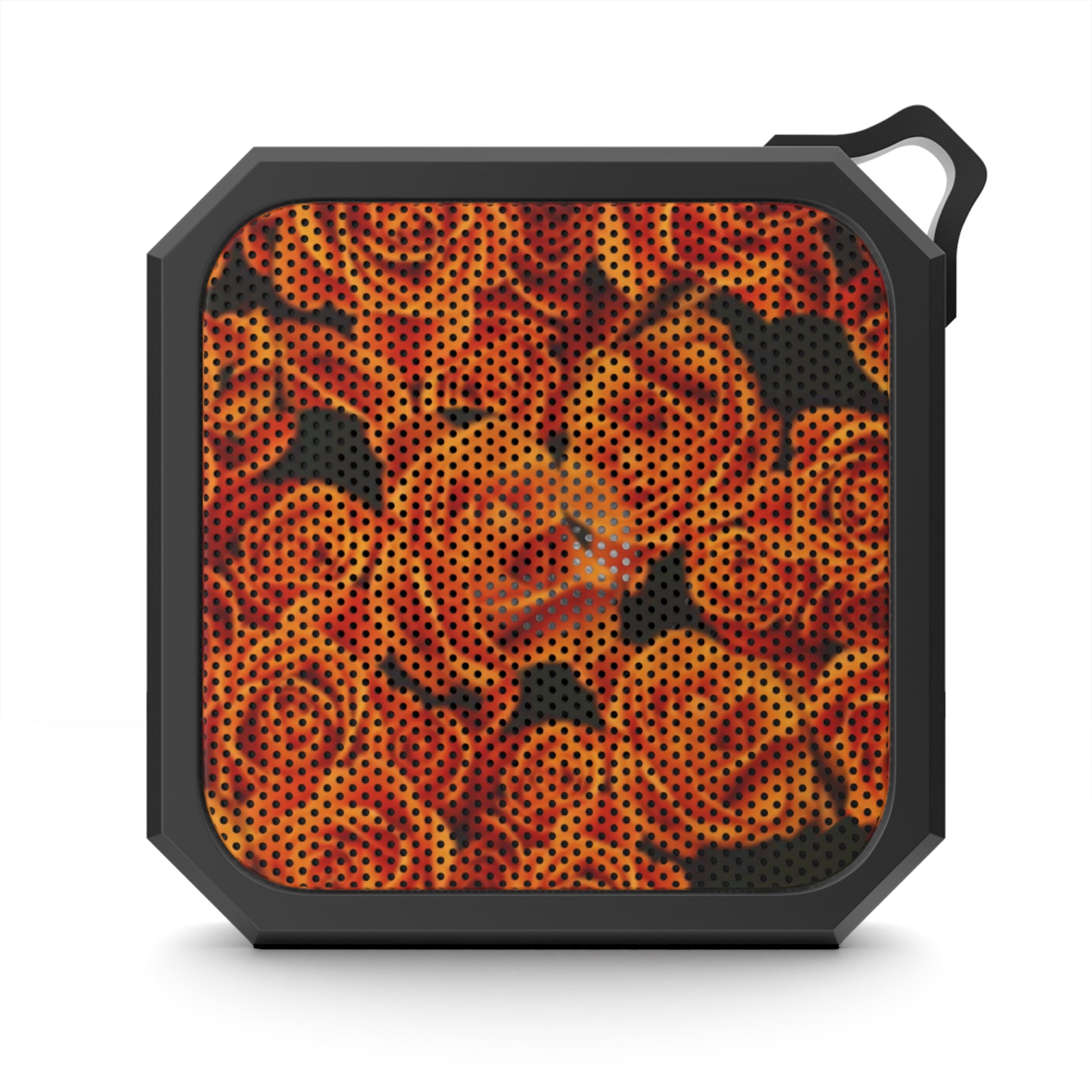 Outdoor Bluetooth Speaker – Orange Roses Print, Durable & Water-Resistant