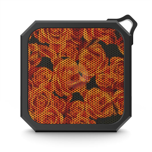 Outdoor Bluetooth Speaker – Orange Roses Print, Durable & Water-Resistant