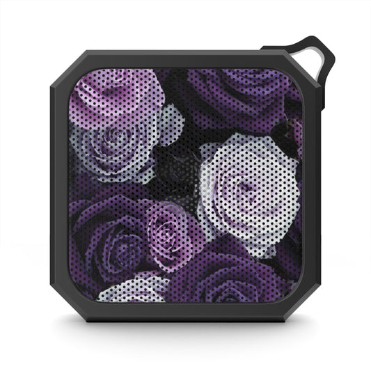 Outdoor Bluetooth Speaker – Purple Roses Design, Waterproof & Lightweight

