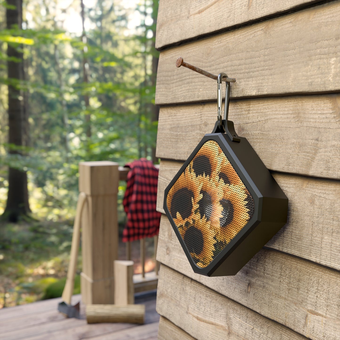 Outdoor Bluetooth Speaker – Sunflower Print, Waterproof & Rugged