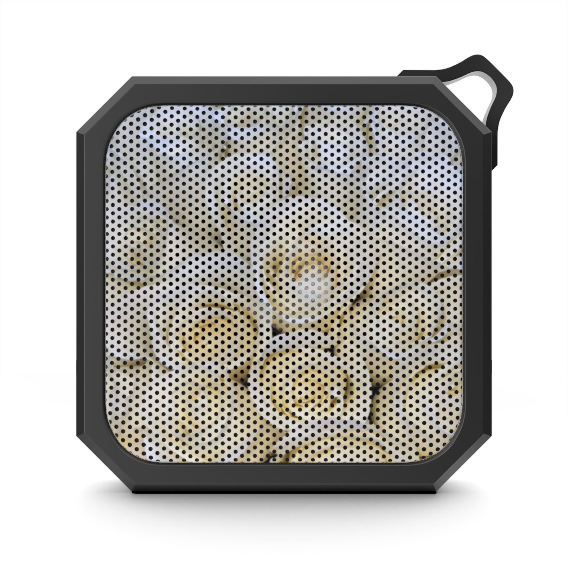 Outdoor Bluetooth Speaker – White Roses Design, Floral & Waterproof
