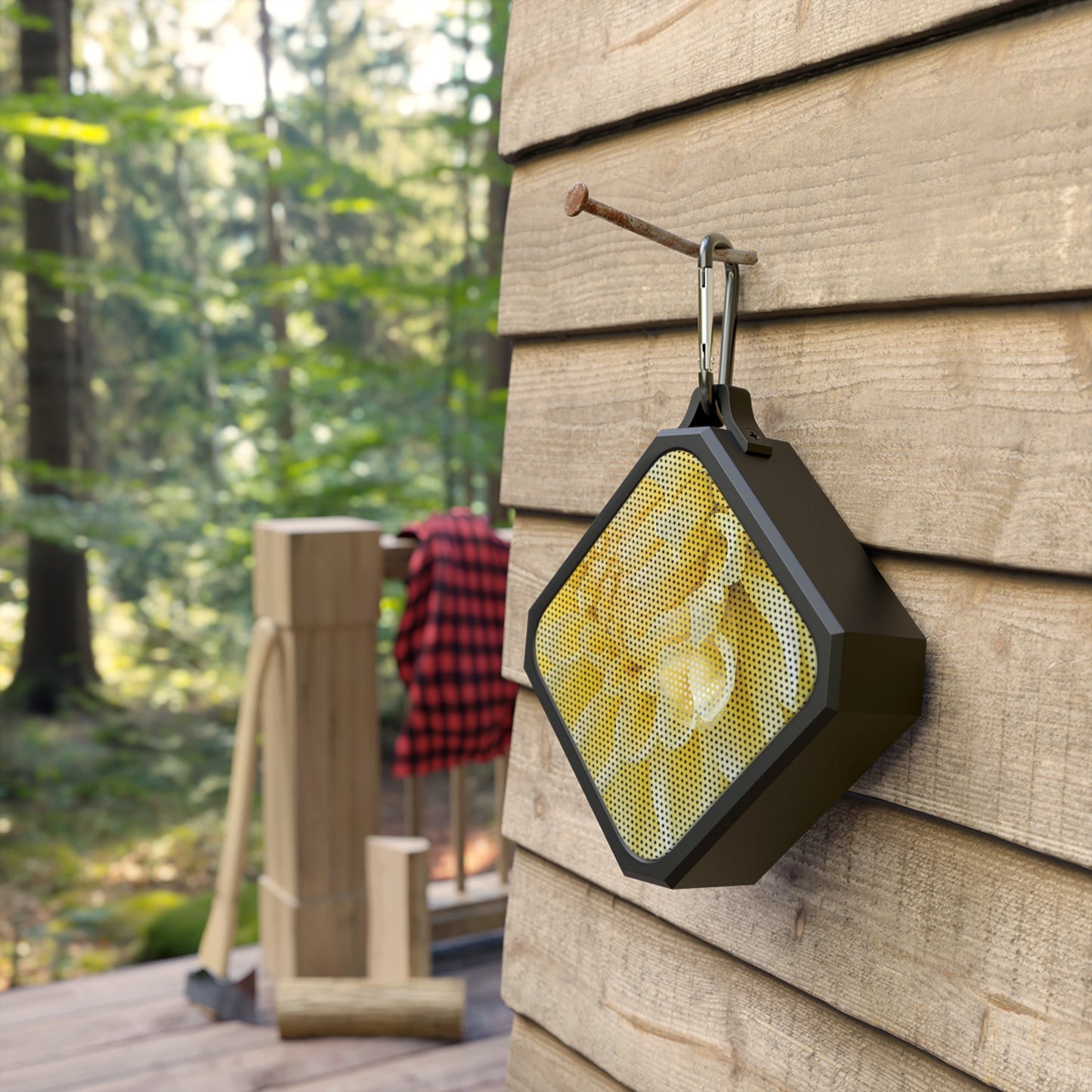 Outdoor Bluetooth Speaker – Yellow Dahlia Floral Design, Waterproof & Stylish