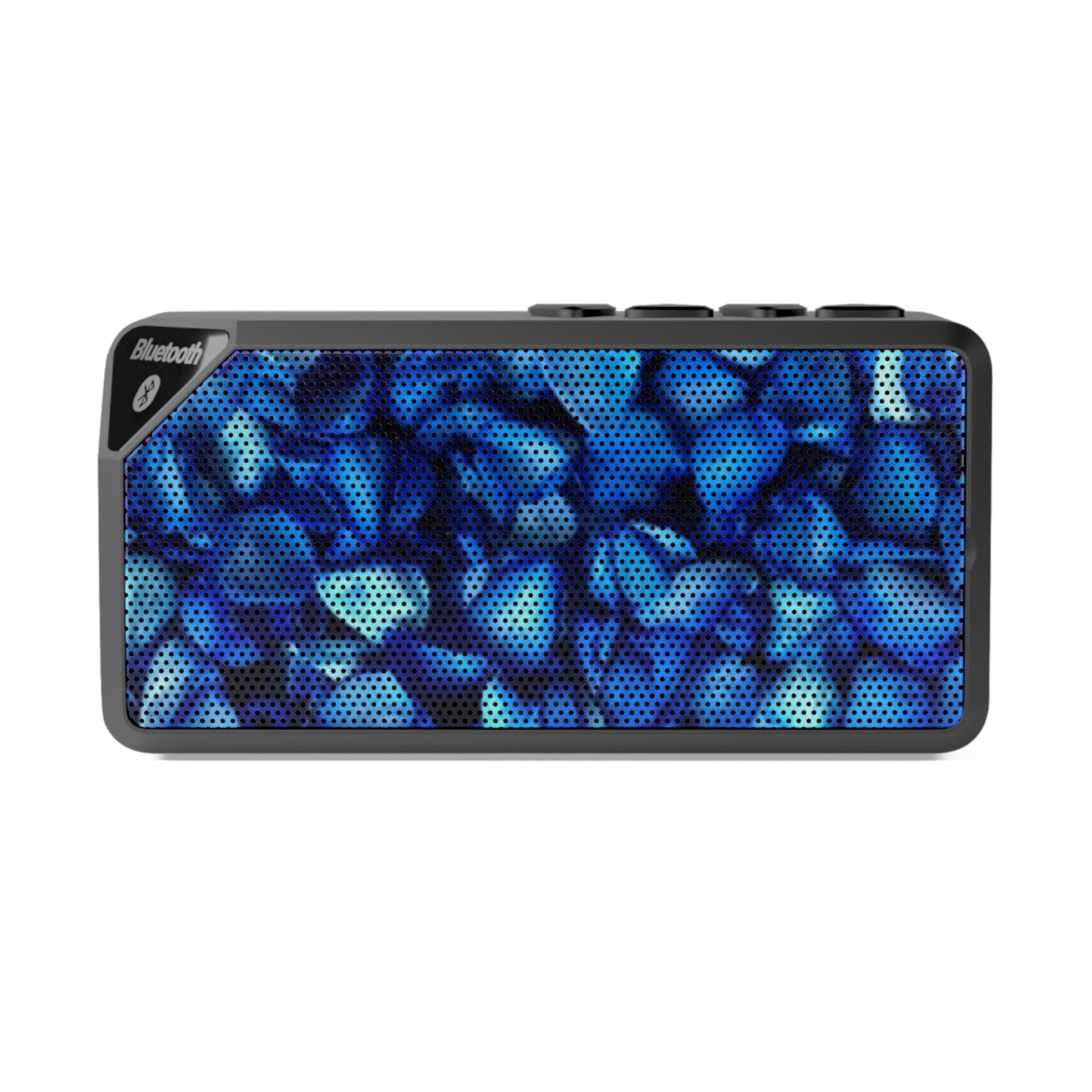 Portable Floral Bluetooth Speaker – Blue Petal Design