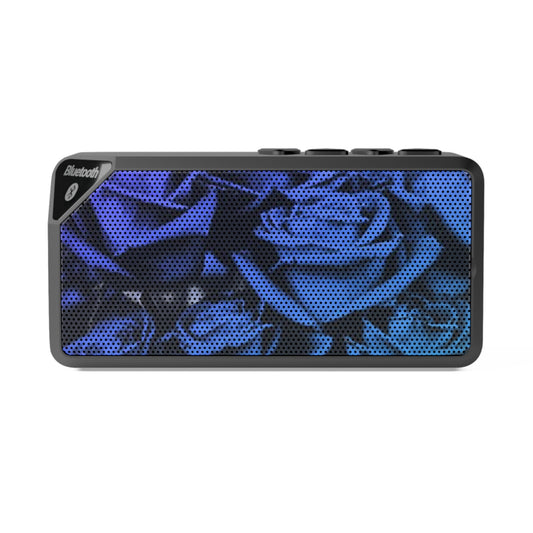 Portable Floral Bluetooth Speaker – Blue Roses Design