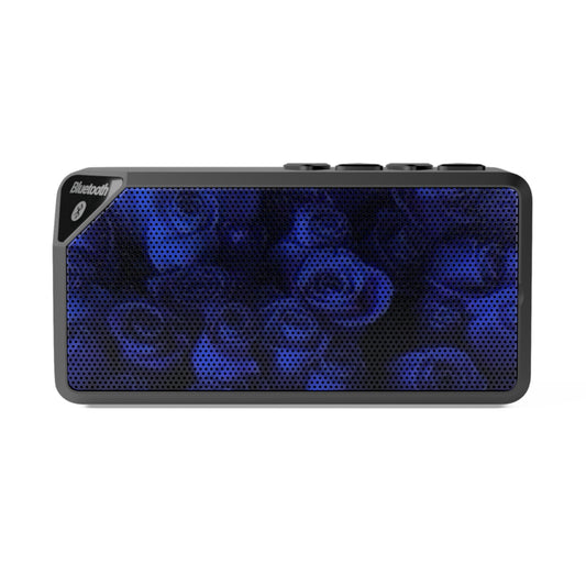 Portable Floral Bluetooth Speaker – Dark Blue Roses Design
