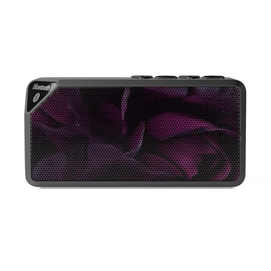 Portable Floral Bluetooth Speaker – Dark Purple Floral Design