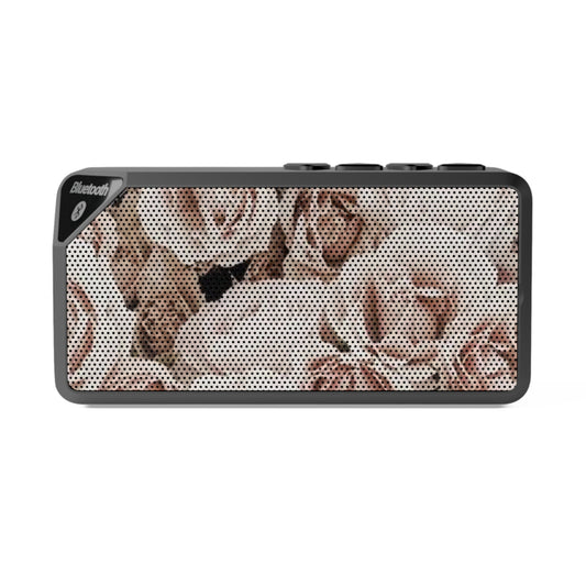Portable Floral Bluetooth Speaker – Light Pink Floral Design