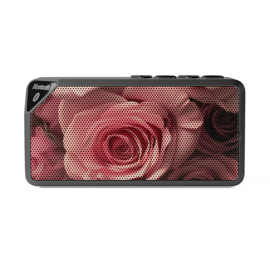 Portable Floral Bluetooth Speaker – Pink Roses Design