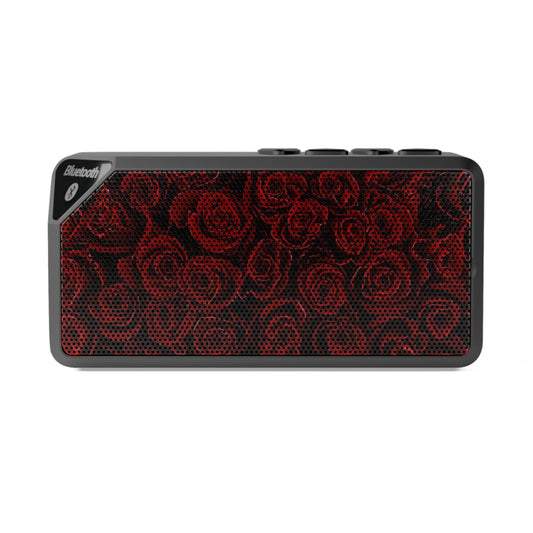 Portable Floral Bluetooth Speaker – Red Roses Design

