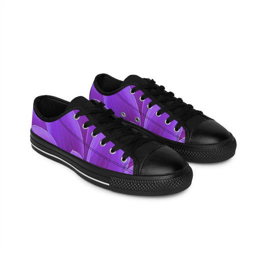 Purple Dahlia Comfortable Floral Sneakers – Gentle & Cozy