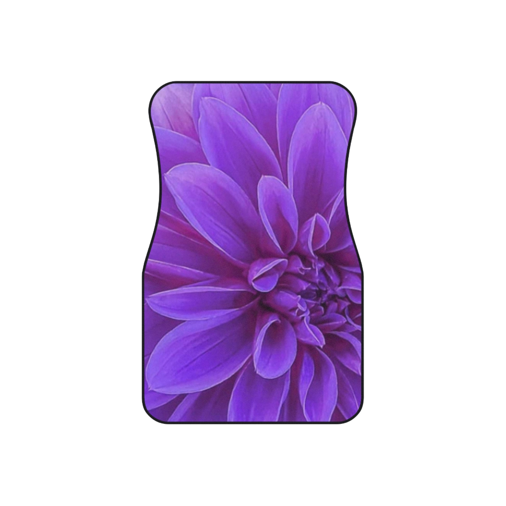 Purple Dahlia Floral Car Mats – Set of 4 for Floral Lovers