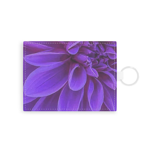Purple Dahlia Floral Card Holder 