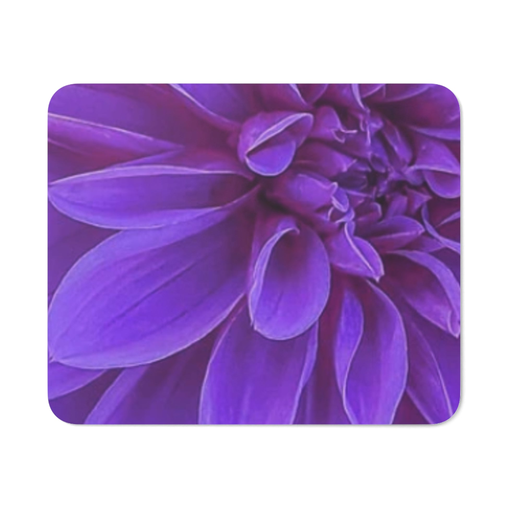 Purple Dahlia Floral Desk Mouse Pad – Floral Desk Decor for Daily Use