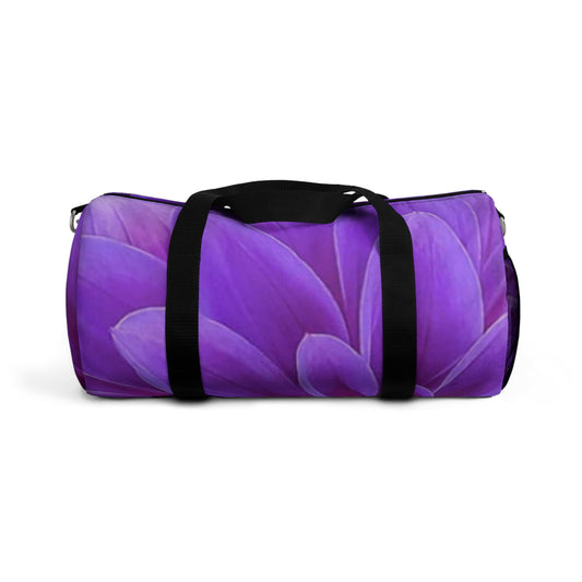 Purple Dahlia Floral Duffel Bag for Gym