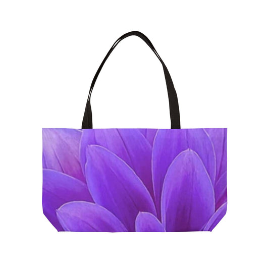 Purple Dahlia Floral Rectangle Tote – Bright and Practical