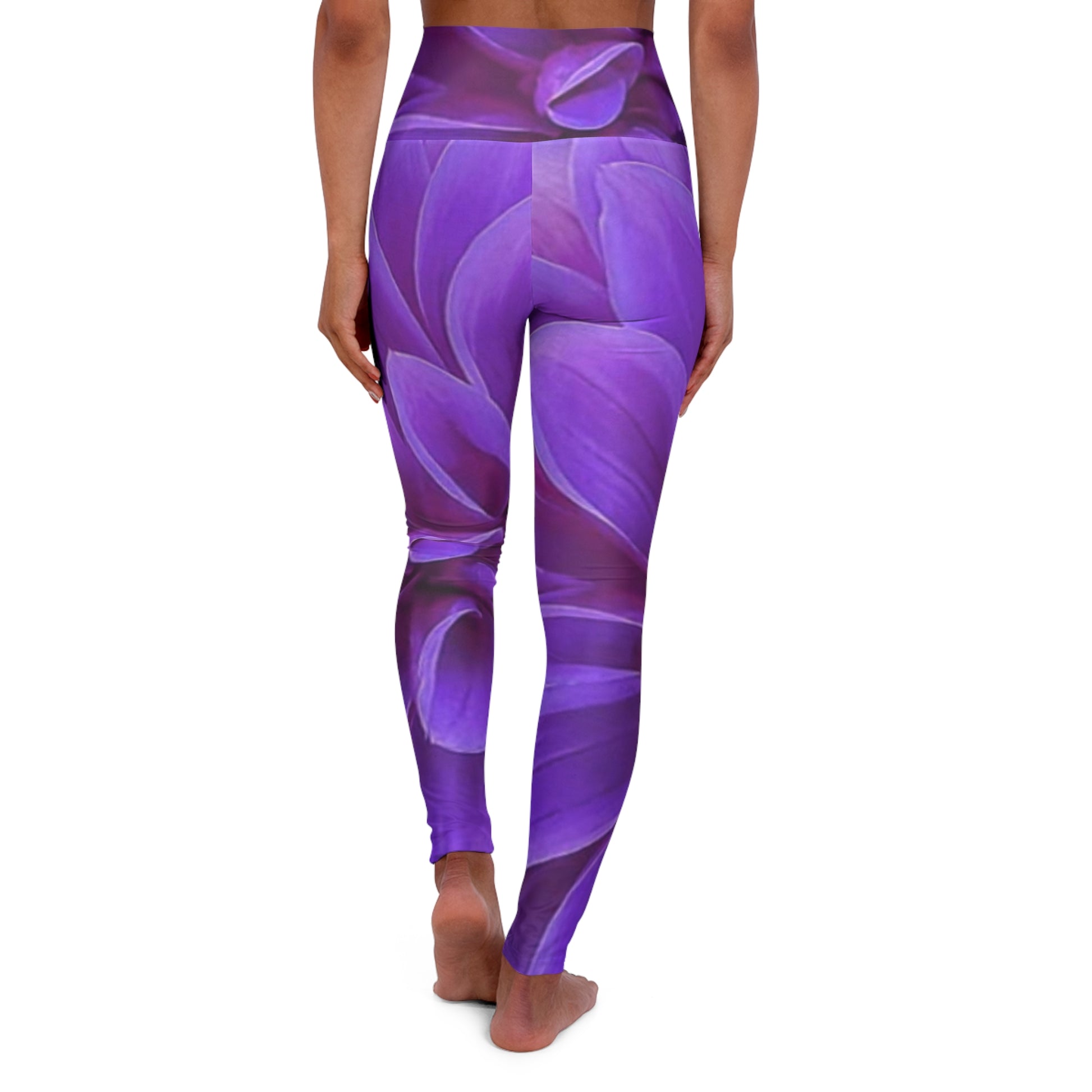 Purple Dahlia Floral Skinny Fit Legging for Gym