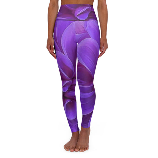 Purple Dahlia Floral Skinny Fit Legging for Gym
