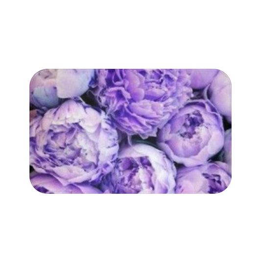 Purple Peony Floral Bath Mat Anti Slipping