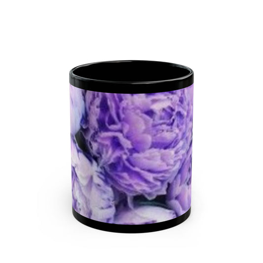 Purple Peony Floral Design Mug – Elegant Mug for Gifting