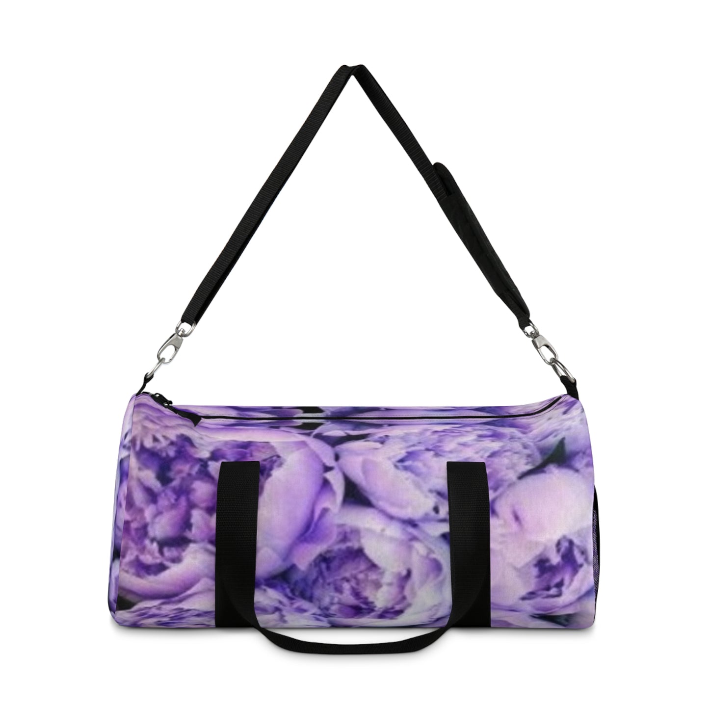 Purple Peony Floral Duffel Bag for Gym