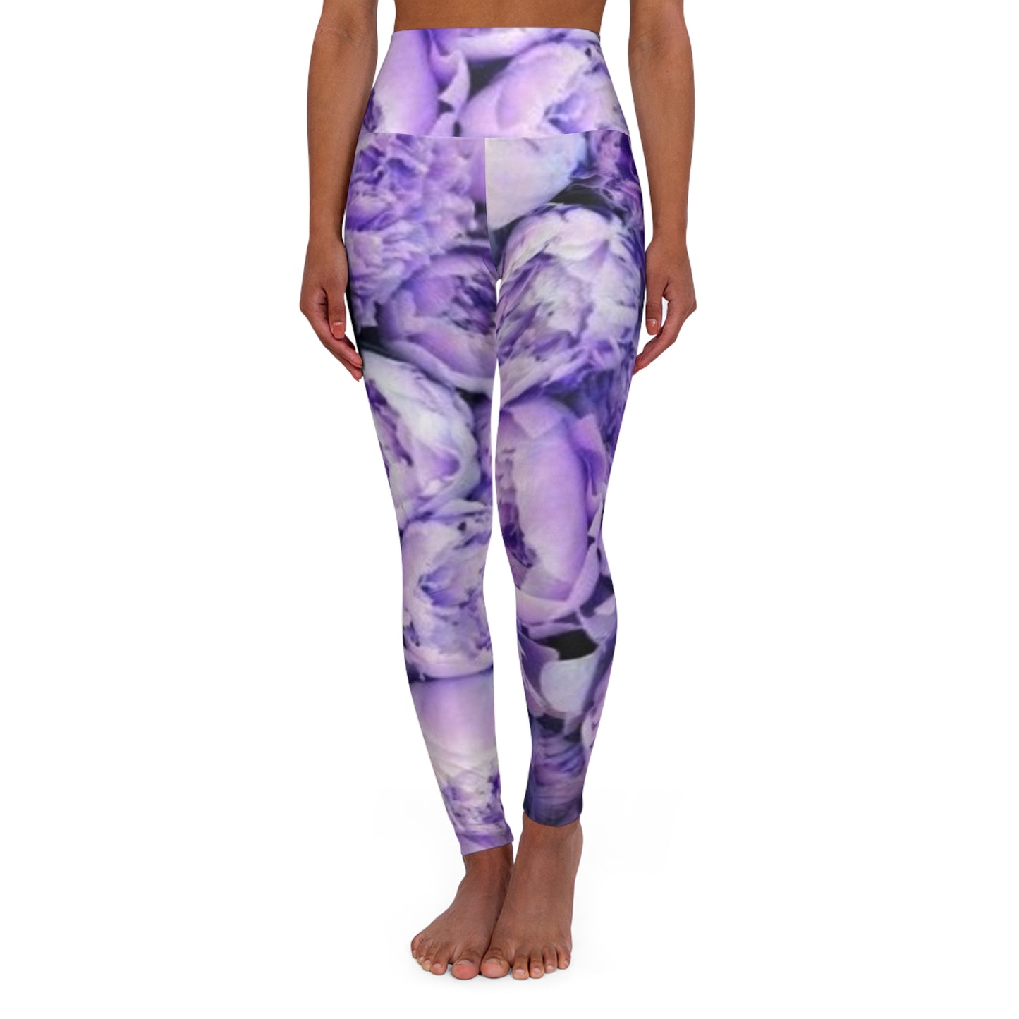 Purple Peony Floral Skinny Fit Legging for Gym