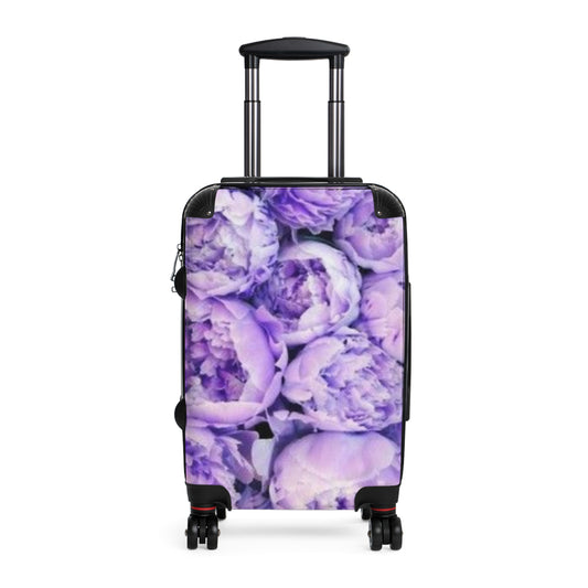 Purple Peony Floral Suitcase for Travelers – Modern Floral Style