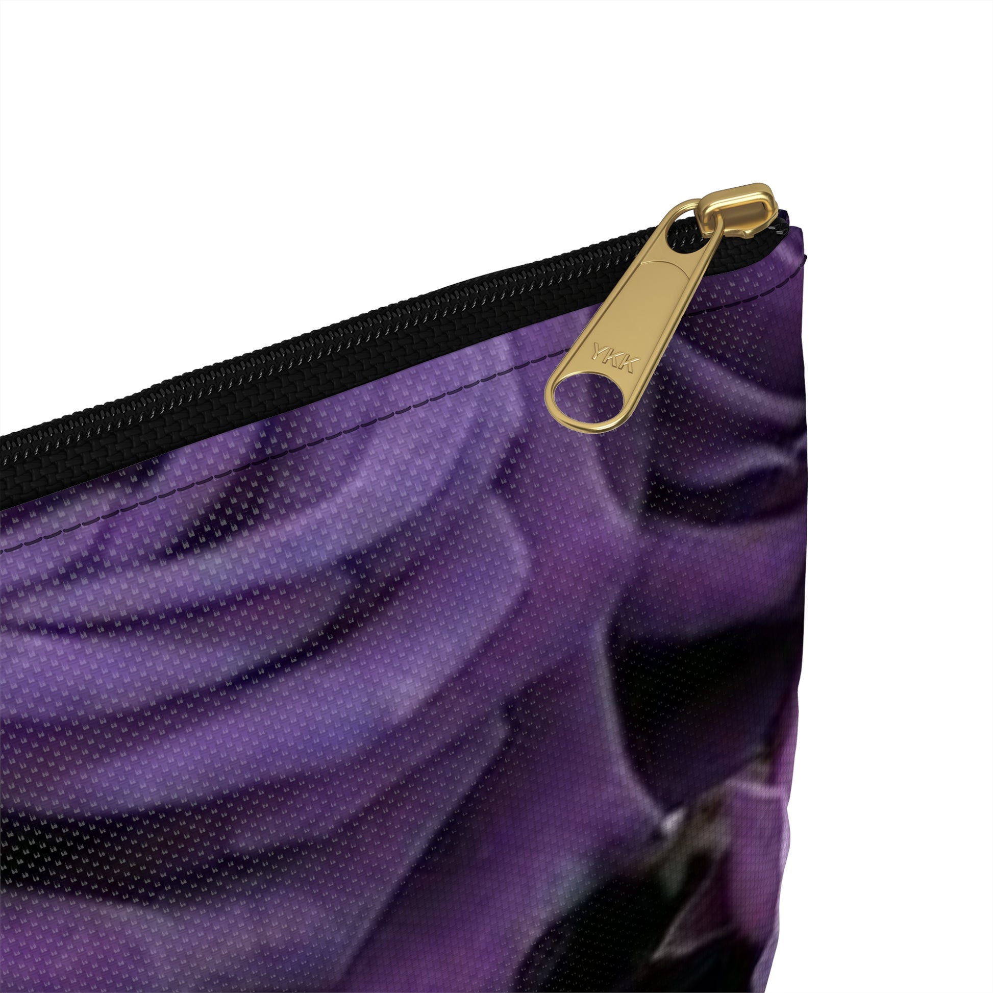 Purple Roses Floral Accessory Pouch – Stylish & Functional