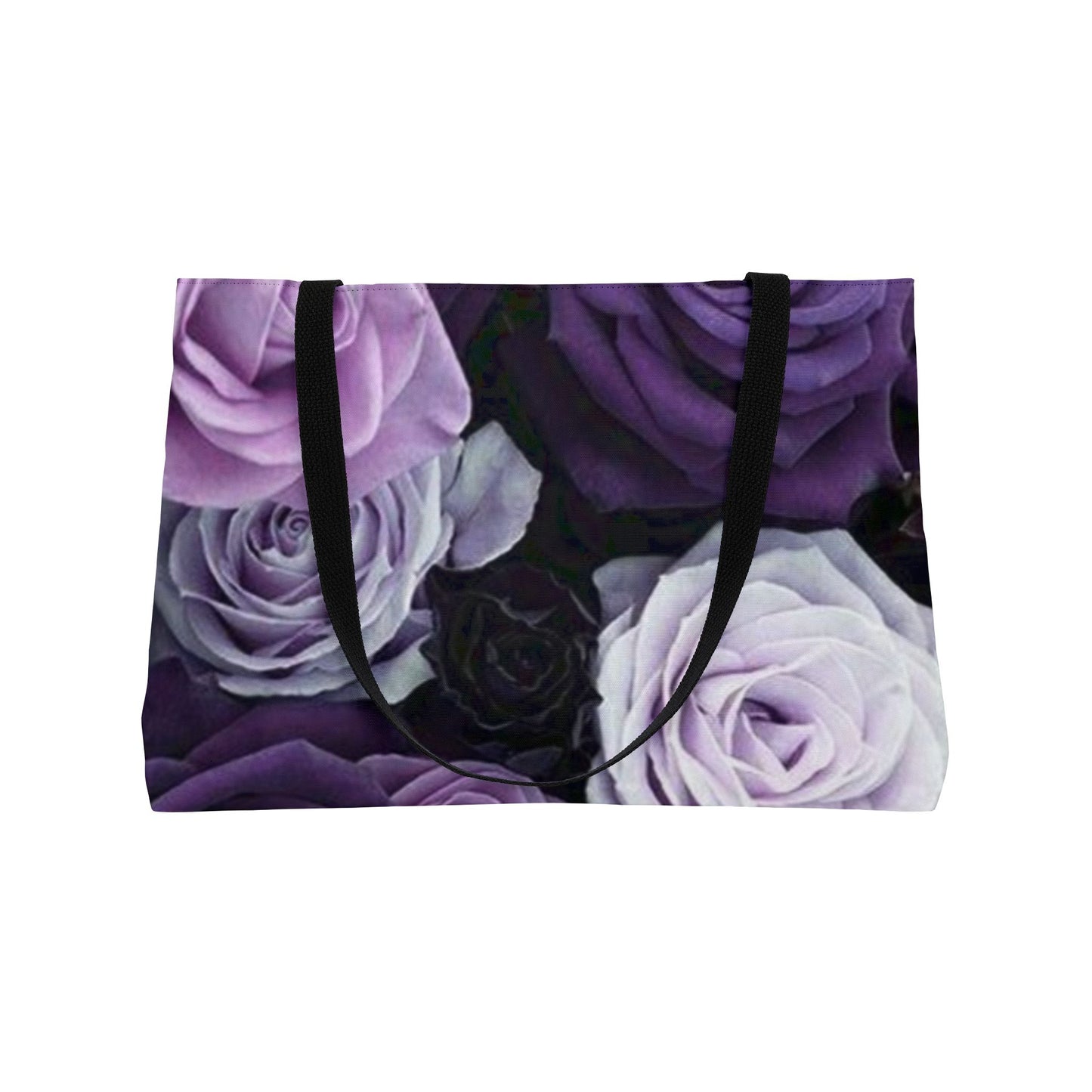 Purple Roses Floral Rectangle Tote – Elegant and Durable