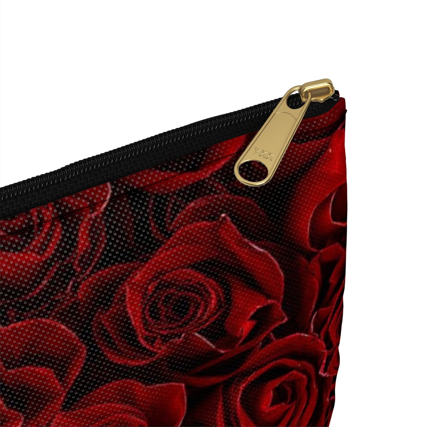 Red Roses Floral Accessory Pouch – Bold & Romantic