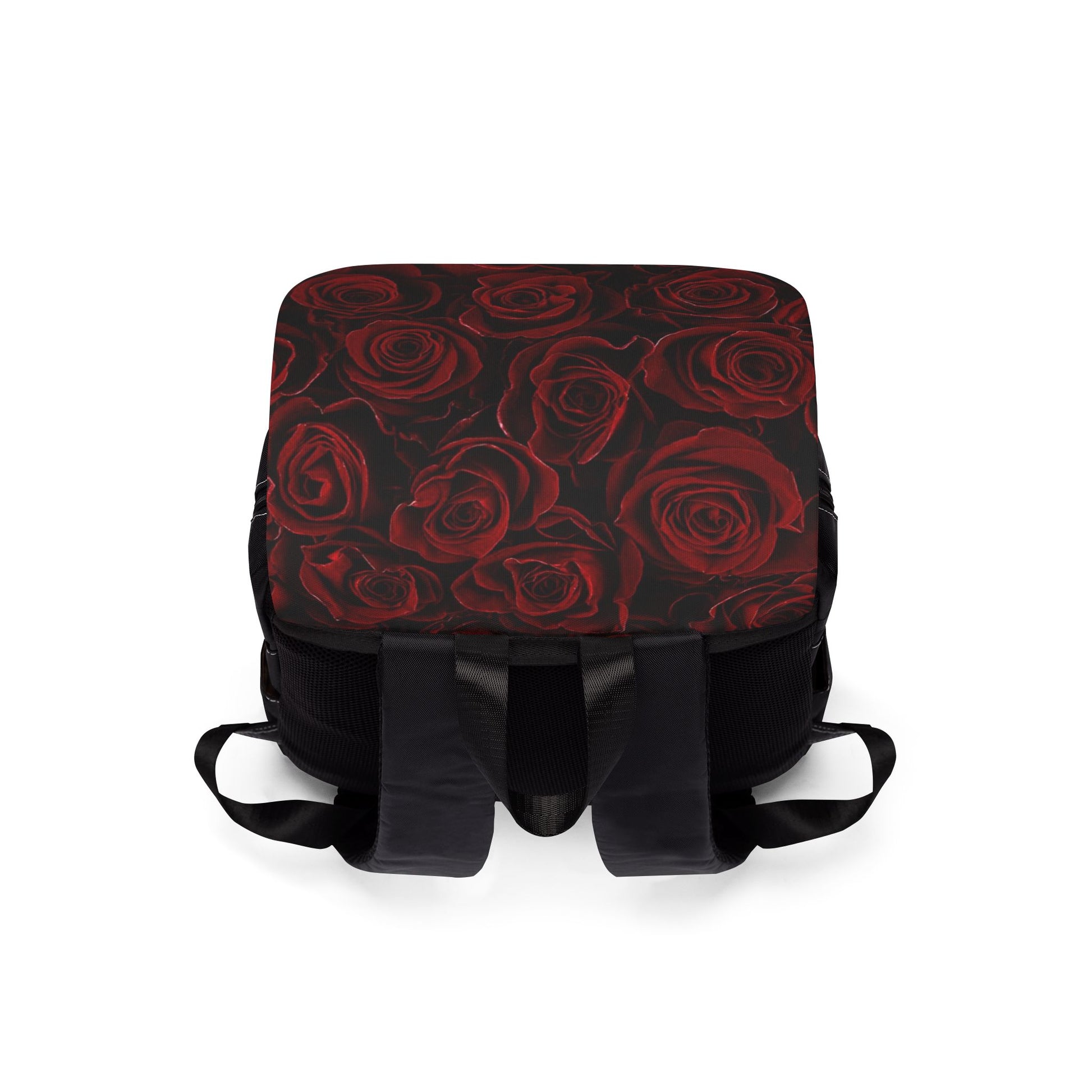 Red Roses Unisex Floral Flap Backpack