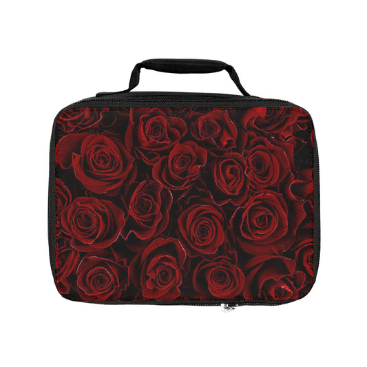 Red Roses Floral Lunch Bag – Vibrant & Practical