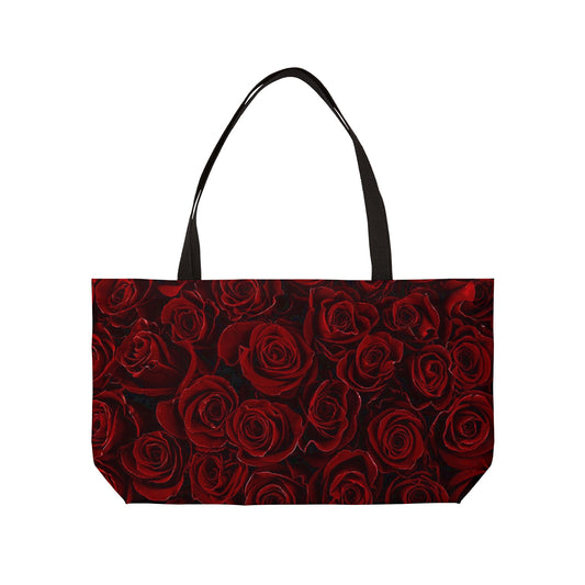 Red Roses Floral Rectangle Tote – Bold and Functional
