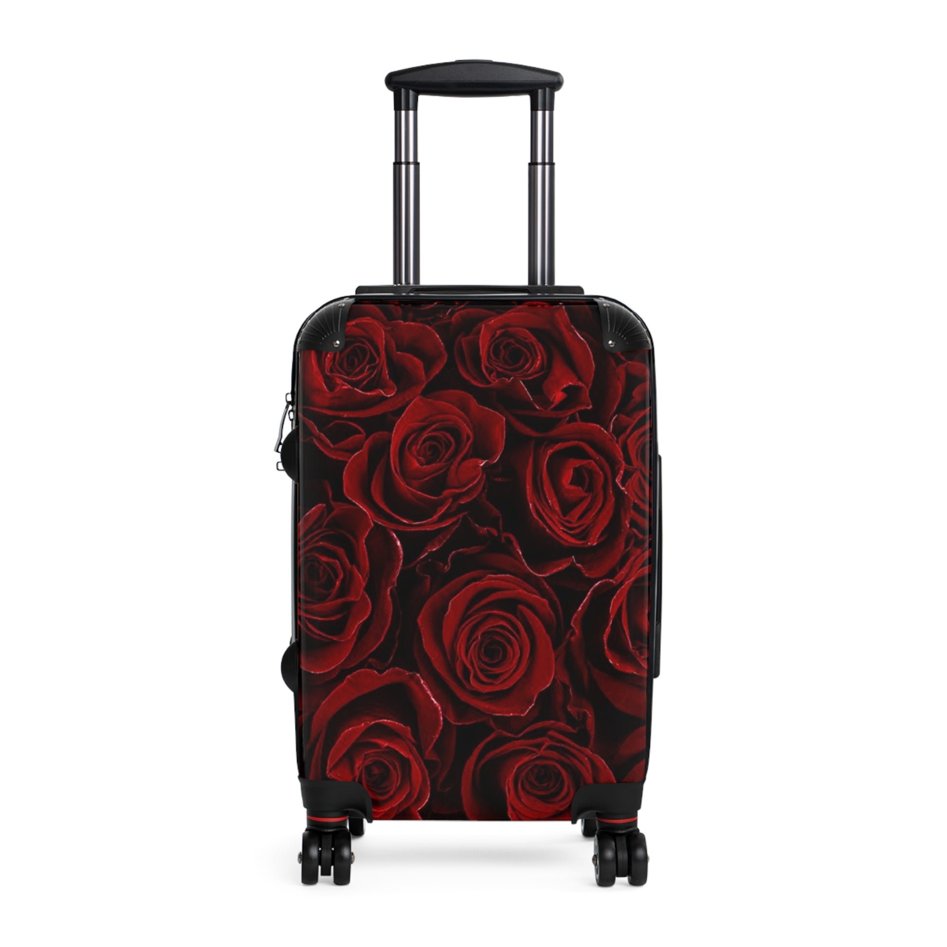 Red Roses Floral Suitcase for Travelers – Bold & Practical