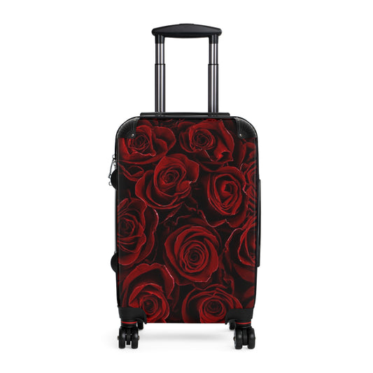 Red Roses Floral Suitcase for Travelers – Bold & Practical